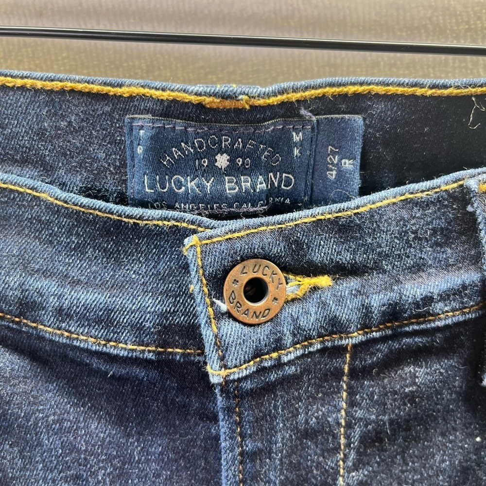 Lucky Brand Brooke BootCut Jeans Womens 4/27 Stretch Blue Denim Pants Cute 2135 - Picture 2 of 11